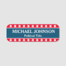 Search for red white blue name tags Political