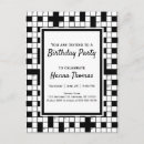 Search for puzzle invitations Black and white