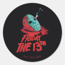 Search for friday the 13th stickers Bloody knife