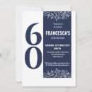 Search for elegant blue 60th birthday invitations Minimal