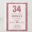 Search for 34th birthday invitations Pink