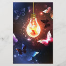 Search for butterflies stationery paper Glowing