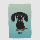 Search for dog golf towels Dachshund