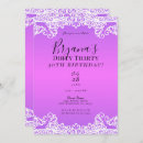 Search for purple 30th birthday invitations Trendy