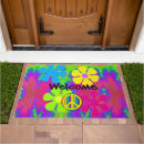 Search for peace sign doormats Colorful