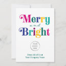 Search for business holiday postcards Merry and bright