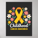 Search for cancer awareness ribbons posters Childhood cancer month