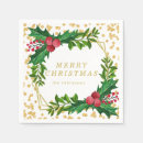 Search for red and gold napkins Holly
