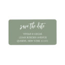 Search for save the date return address labels Green