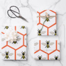 Search for bee wrapping paper Yellow