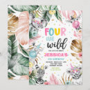 Search for jungle 4th birthday invitations Safari