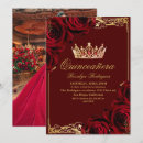 Search for red and gold invitations Mis quince anos