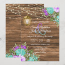 Search for purple and teal wedding invitations Country