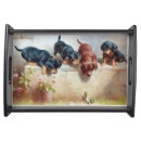 Search for dachshund serving trays Illustration