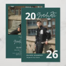 Search for green and white graduation invitations Minimalist