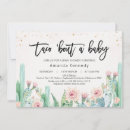 Search for taco baby shower invitations Watercolor cactus