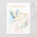 Search for pregnancy announcement postcards Stork