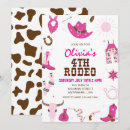 Search for 4th fourth girl birthday invitations Western