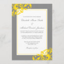 Search for yellow and gray wedding invitations Elegant