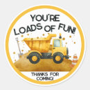 Search for construction party stickers Loads of fun