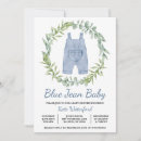 Search for overalls baby shower invitations Blue