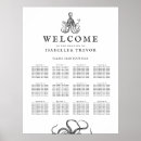 Search for unique wedding seating charts Black and white
