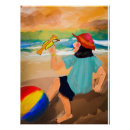 Search for little girl on beach art For her