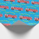 Search for fire trucks wrapping paper Birthday