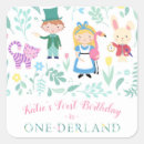 Search for alice in wonderland stickers 1st birthday