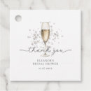 Search for bridal shower favor tags Champagne