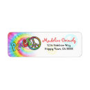 Search for peace sign return address labels Groovy