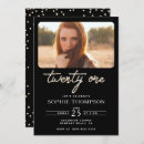 Search for black silver 21st birthday invitations Formal
