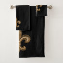 Search for fleur de lis bath towels Black