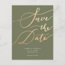 Search for olive green and gold wedding save the dates Typography