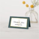 Search for emerald green place cards Script