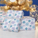 Search for teal christmas wrapping paper Snowflake