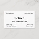 Search for retirement business cards Retiring