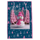 Search for snowman gift bags Pink