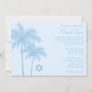 Search for beach bar bat mitzvah invitations Blue