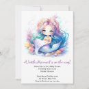 Search for mermaid baby girl shower invitations Purple