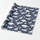 Search for t rex wrapping paper Blue dinosaur