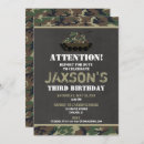Search for camouflage invitations birthday