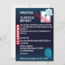 Search for spy birthday invitations Detective