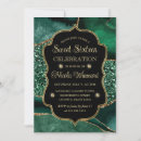 Search for emerald green and gold birthday invitations Modern