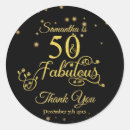 Search for 50th birthday stickers Black gold