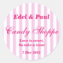 Search for candy buffet wedding stickers Pink