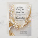 Search for gold and white wedding invitations Floral