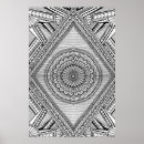 Search for black and white geometric pattern posters Design