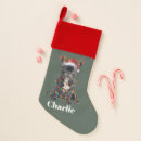 Search for french bulldog christmas stockings Santa paws