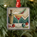 Search for martini ornaments Christmas cocktail party